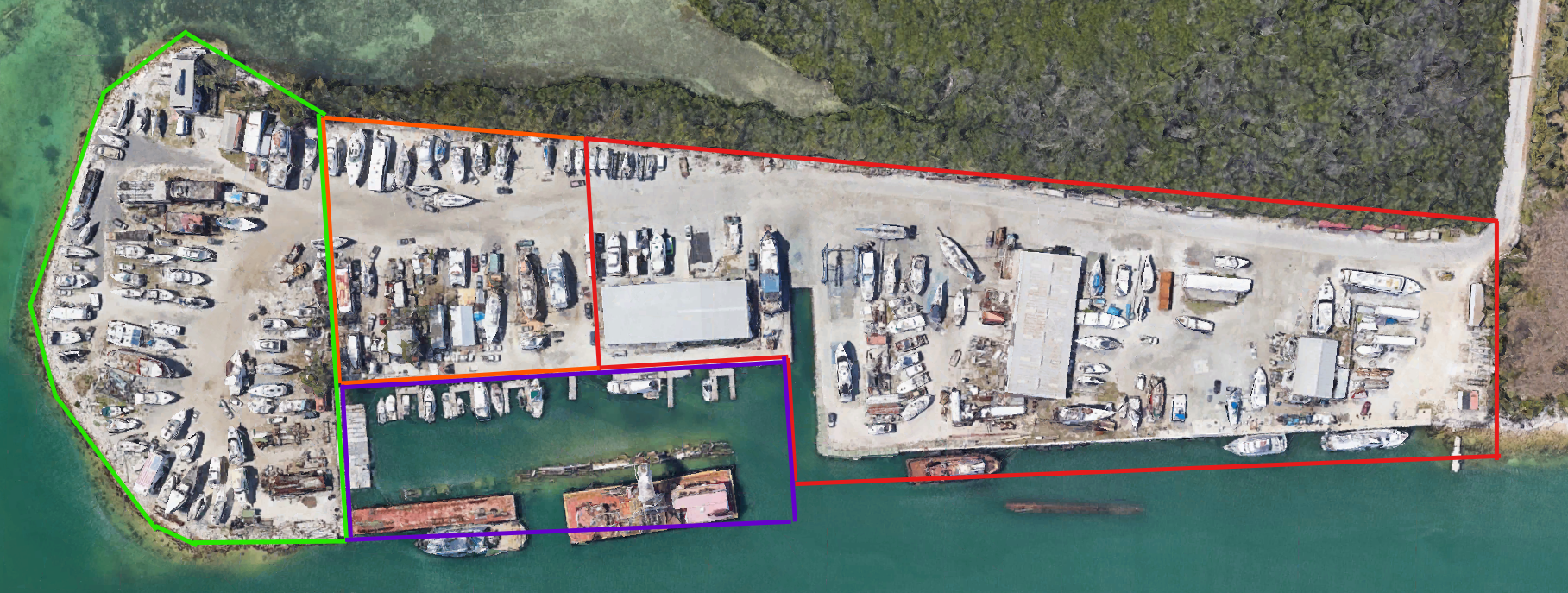 Robbie's / APB South facility with four phased clearance zones